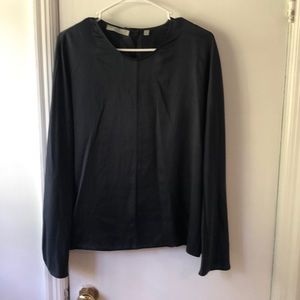 Vince. 100% Silk Blouse Navy M
